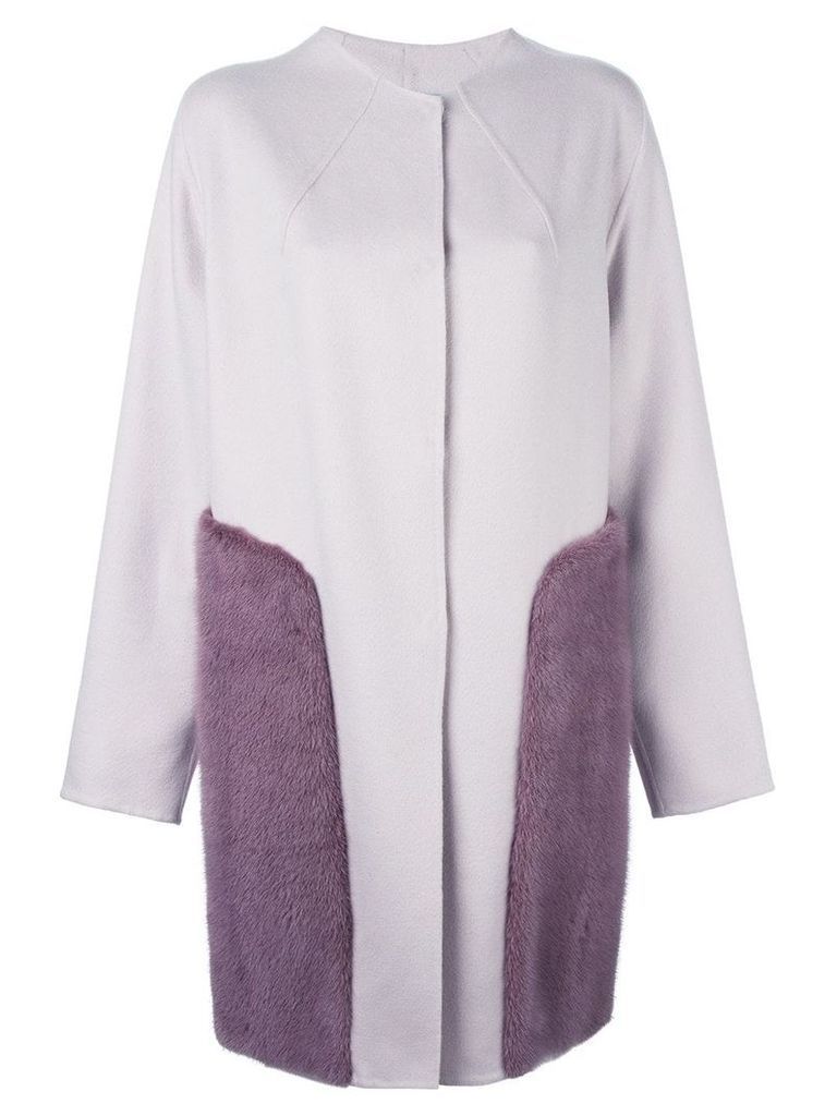 Liska cashmere panel coat - PINK