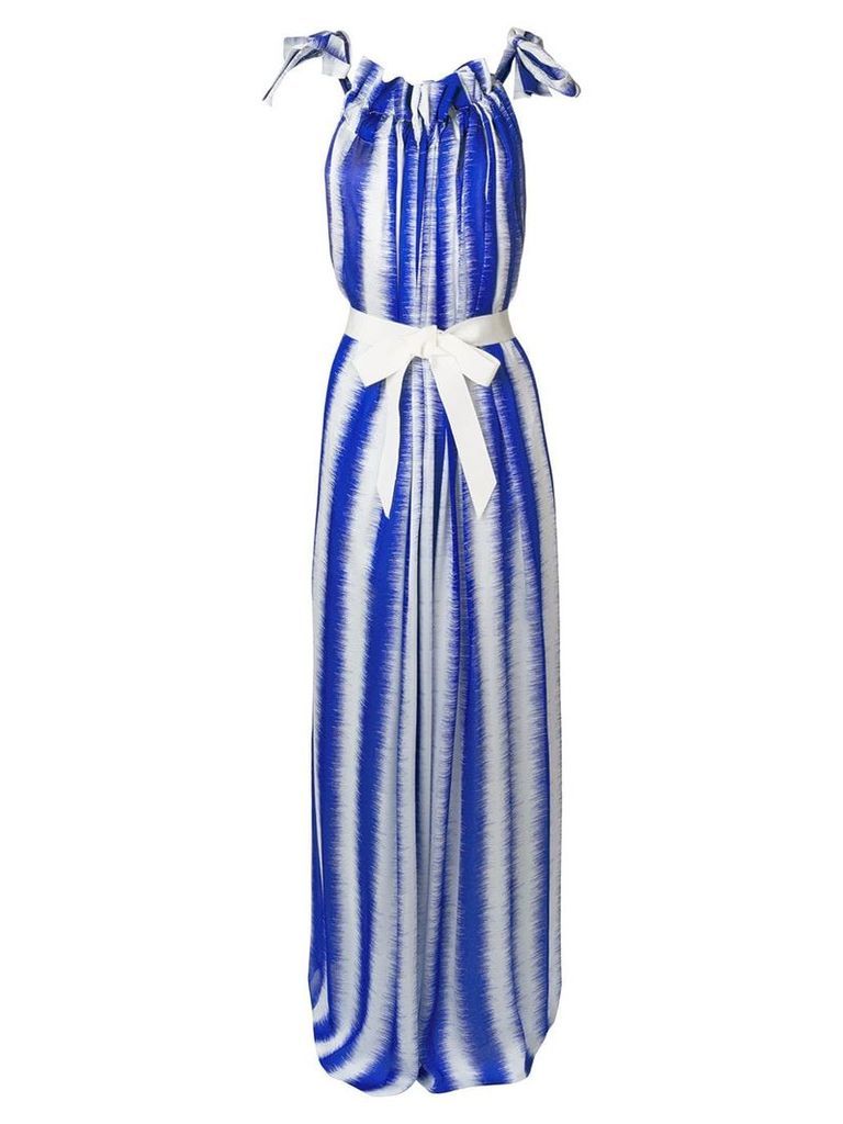Maison Rabih Kayrouz striped tie waist maxi dress - Blue