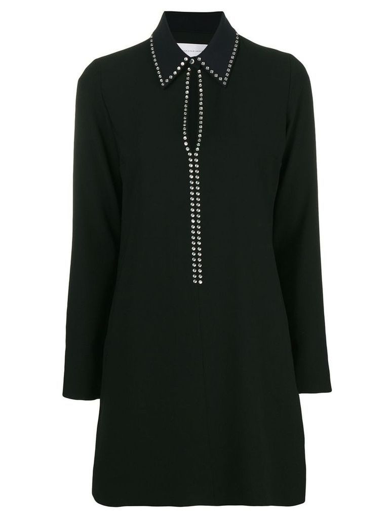 Victoria Victoria Beckham studded keyhole shirt dress - Black