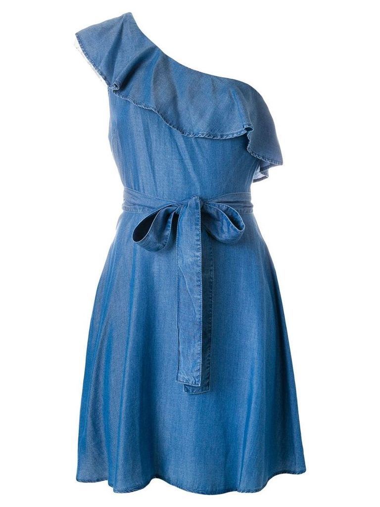 Michael Michael Kors one-shoulder denim dress - Blue