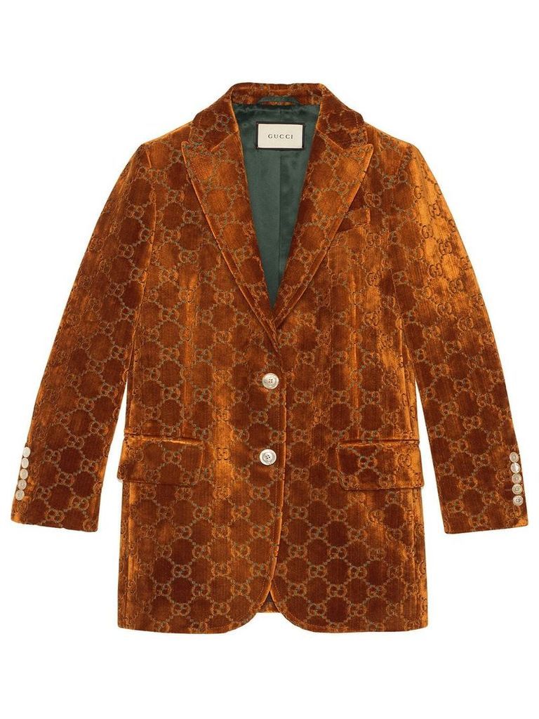 Gucci GG velvet jacket - Brown