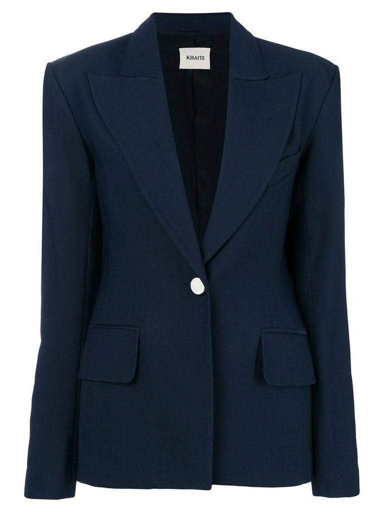 Khaite slim-fit buttoned blazer - Blue
