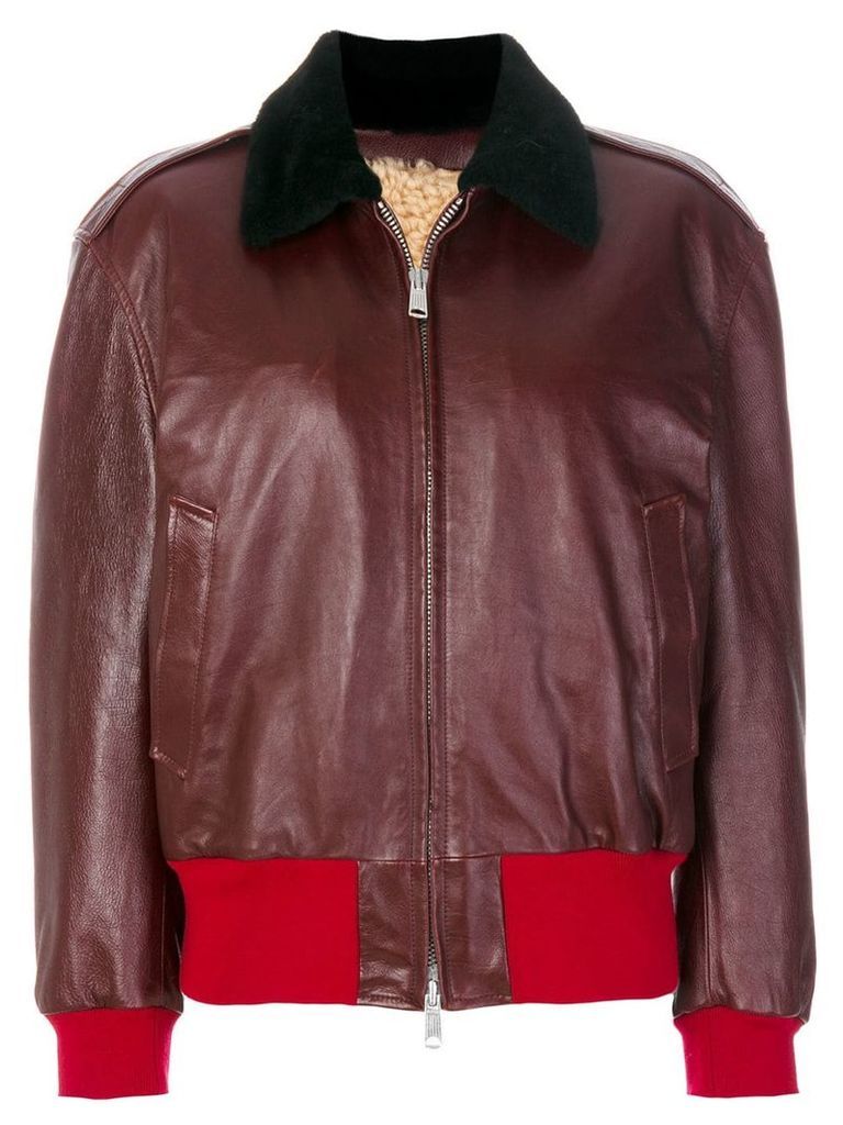 Calvin Klein 205W39nyc colour block zip jacket - Red