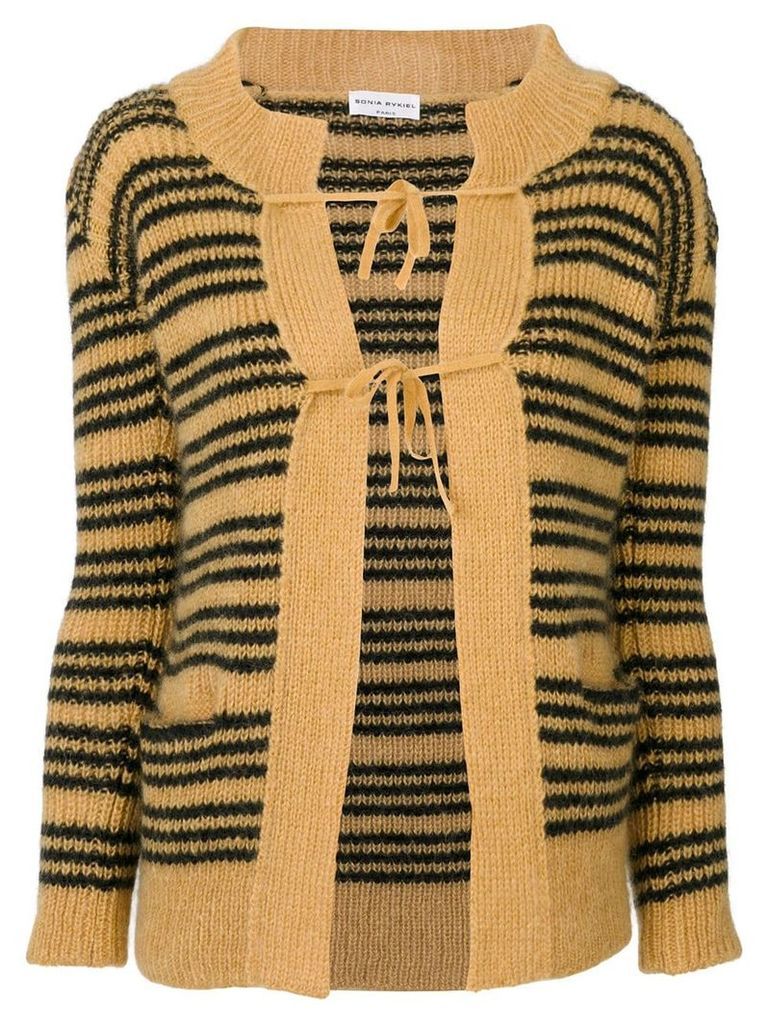 Sonia Rykiel stripe knitted cardigan - Yellow