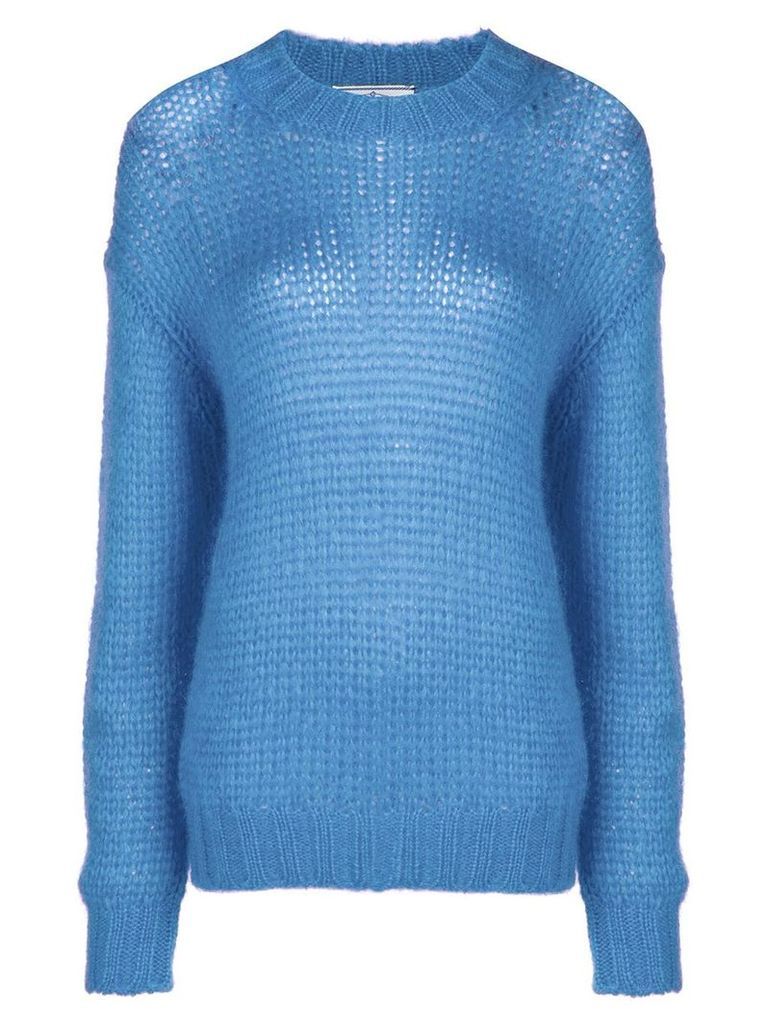 Prada dropped shoulder knit jumper - Blue