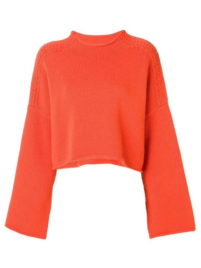 JW Anderson tangerine shoulder cable detail jumper - Yellow