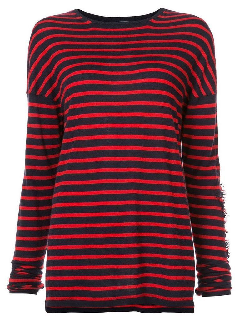 Barrie Thistle striped cashmere round neck pullover - Blue