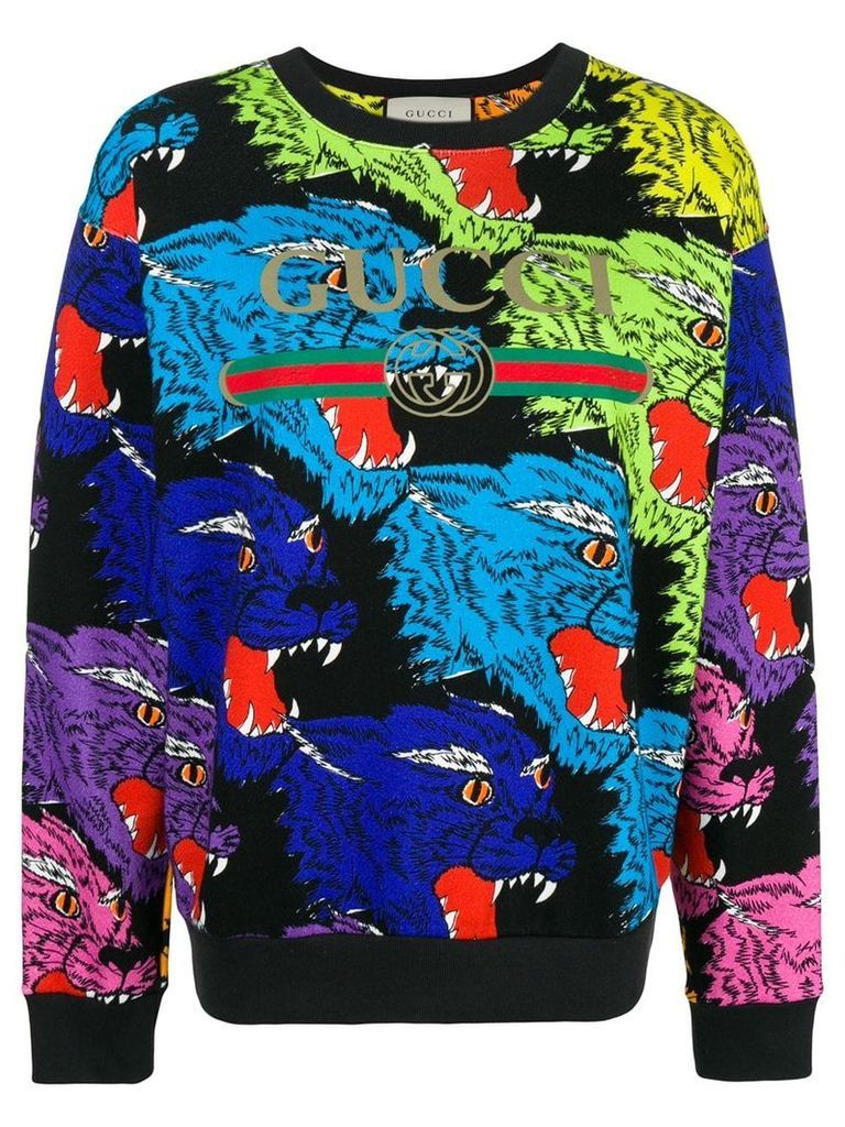 Gucci Tiger Intarsia sweatshirt - Black