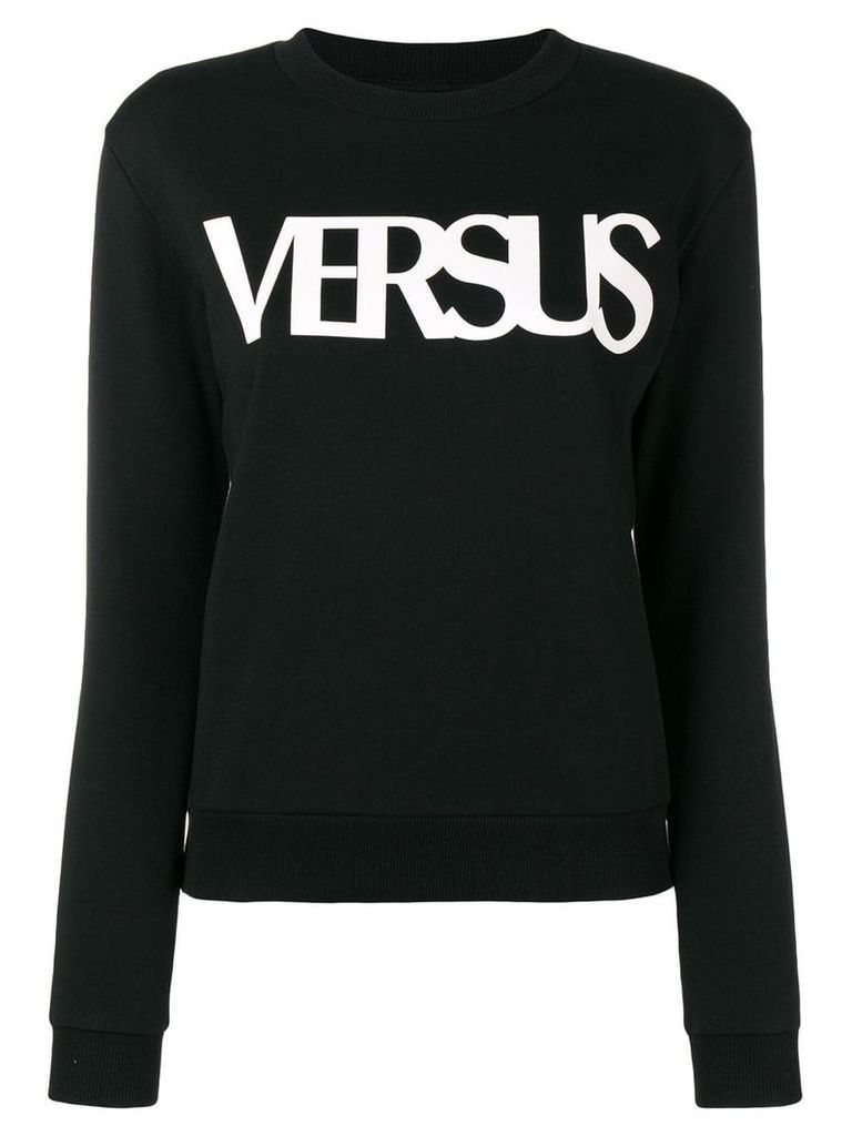 Versus long-sleeve logo-print sweatshirt - Black