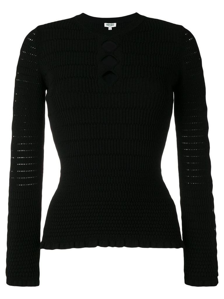 Kenzo geometric knit top - Black