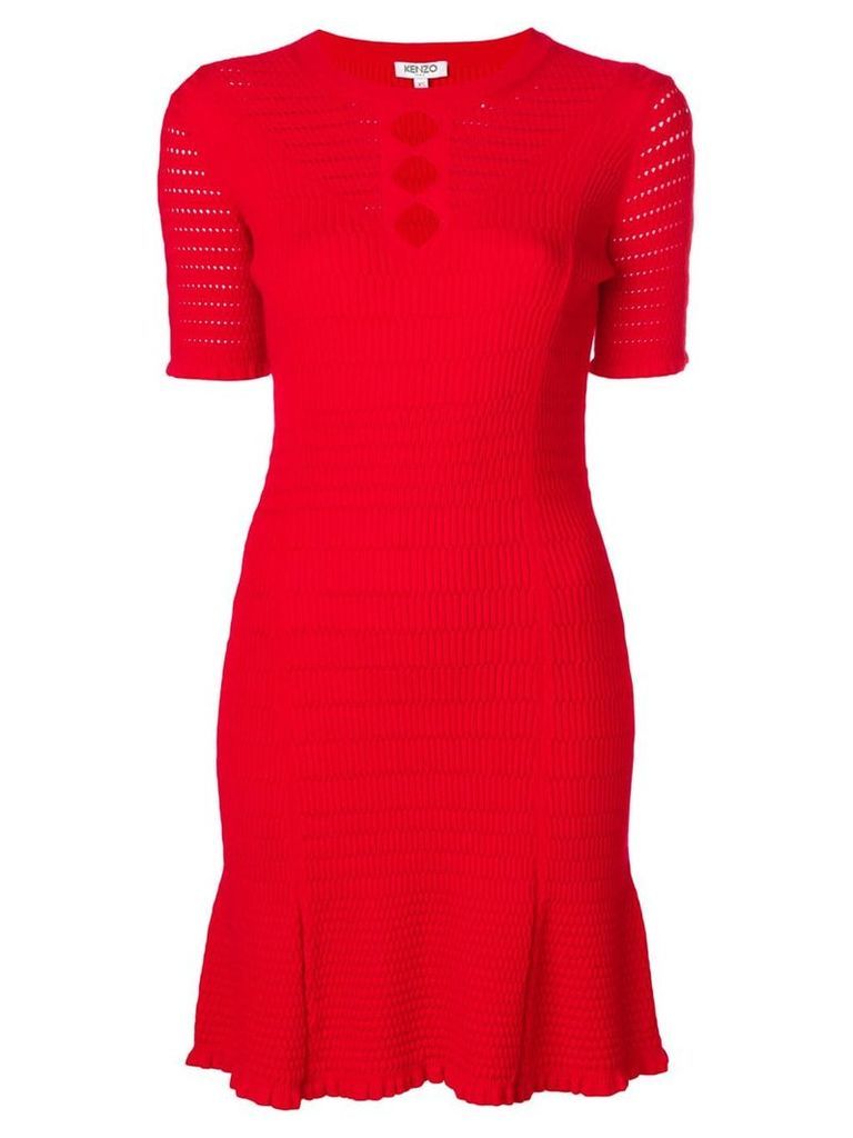 Kenzo cut-detail shift dress - Red