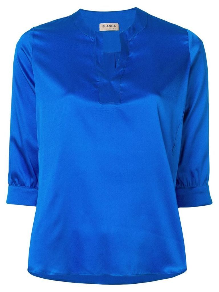 Blanca v-neck blouse - Blue