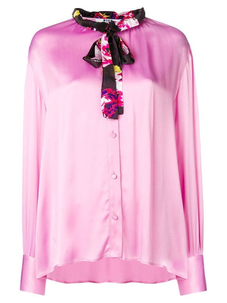 MSGM satin blouse - PINK