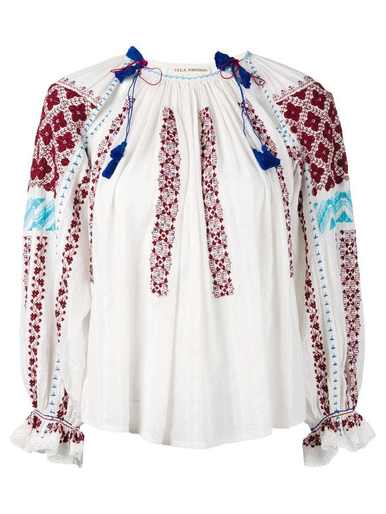 Ulla Johnson Mila embroidered blouse - White