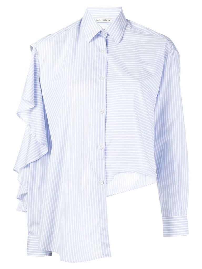 Each X Other ruffled striped shirt - Blue