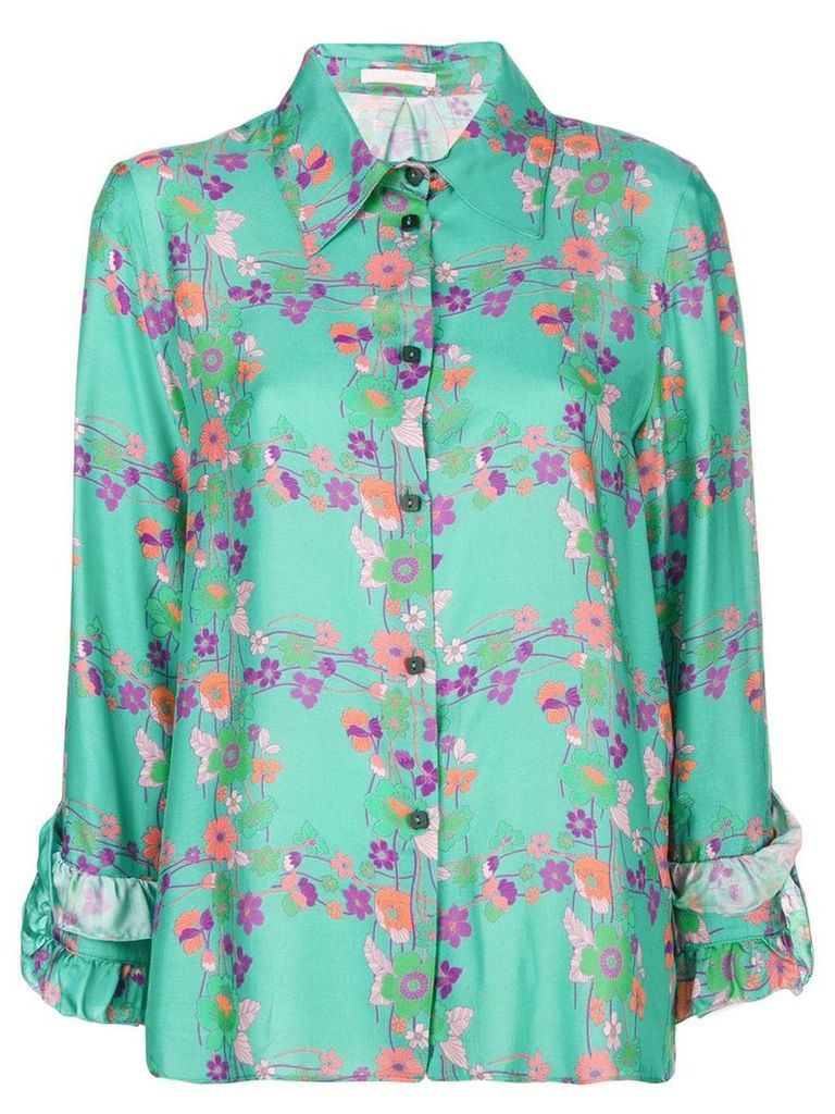 Kristina Ti floral print shirt - Green