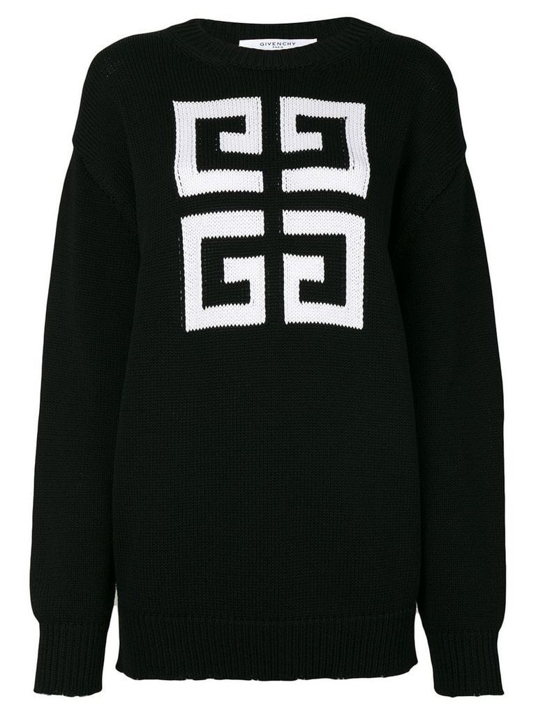 Givenchy knitted pattern jumper - Black