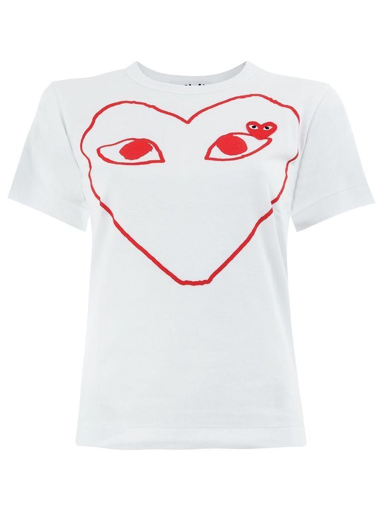 Comme Des Garçons Play heart print T-shirt - White