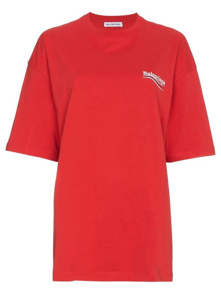 Balenciaga logo print T-shirt - Red