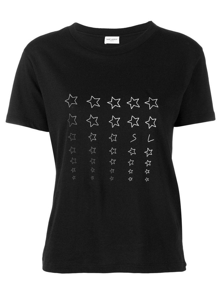 Saint Laurent star print T-shirt - Black