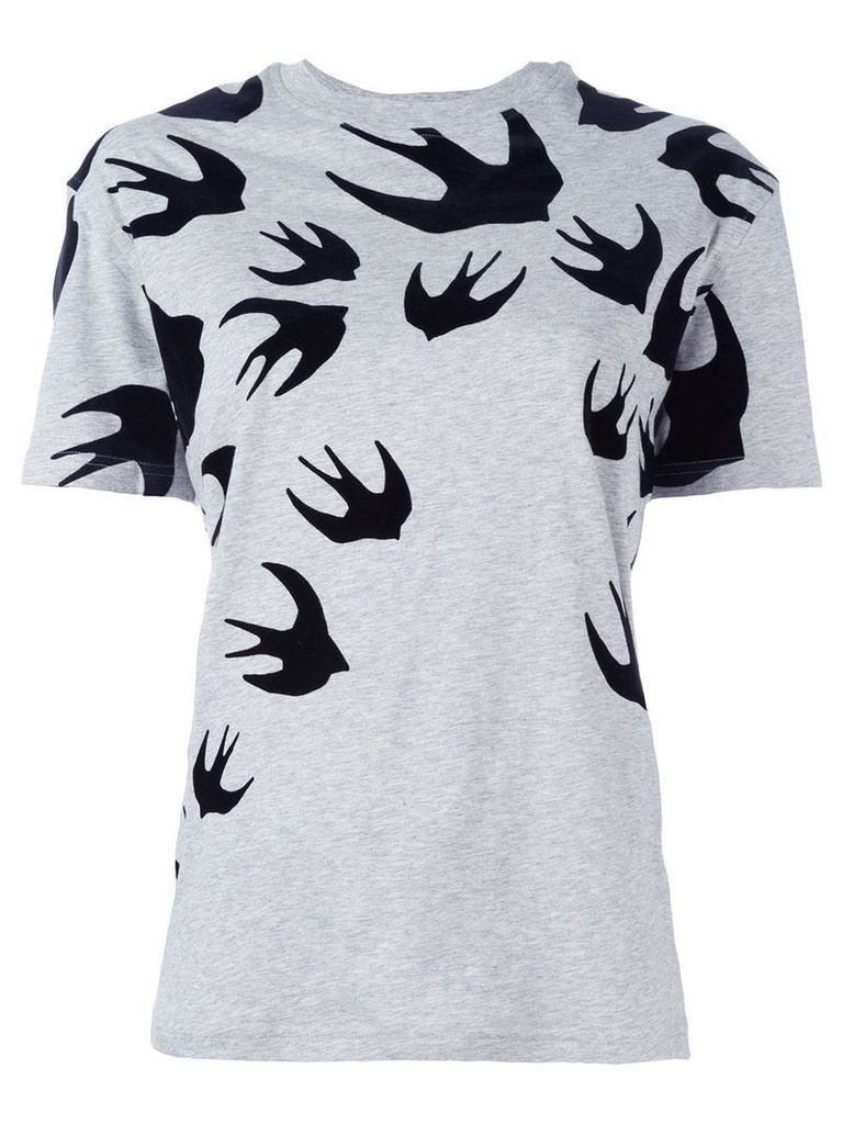 McQ Alexander McQueen Swallow Swarm patch T-shirt - Grey