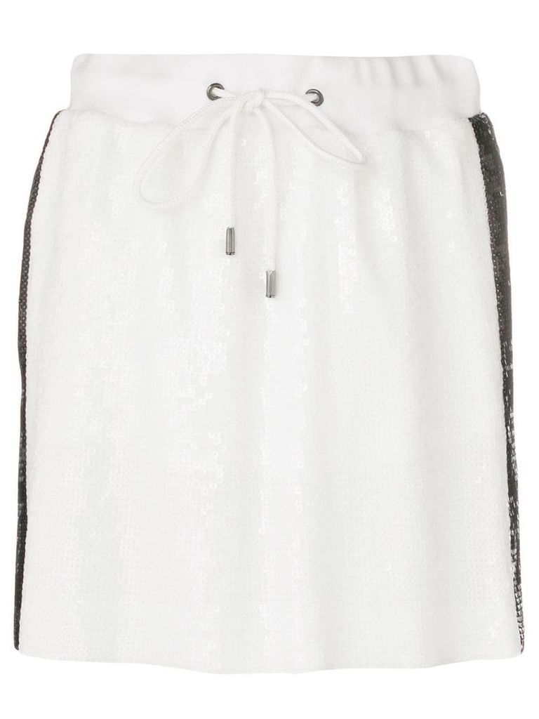 Alberta Ferretti sequin mini skirt - White