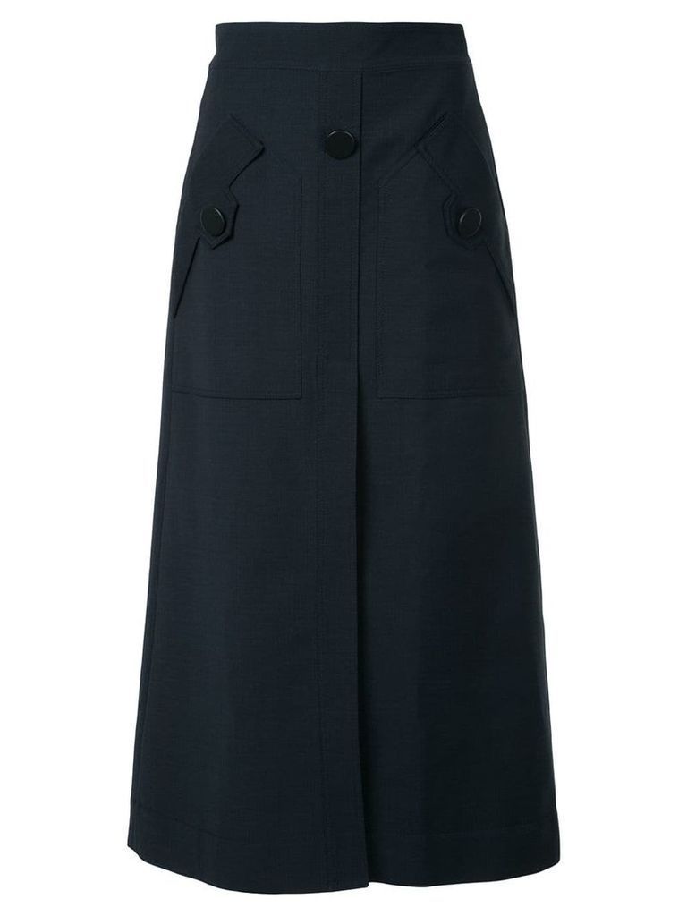Ellery front pocket A-line skirt - Black