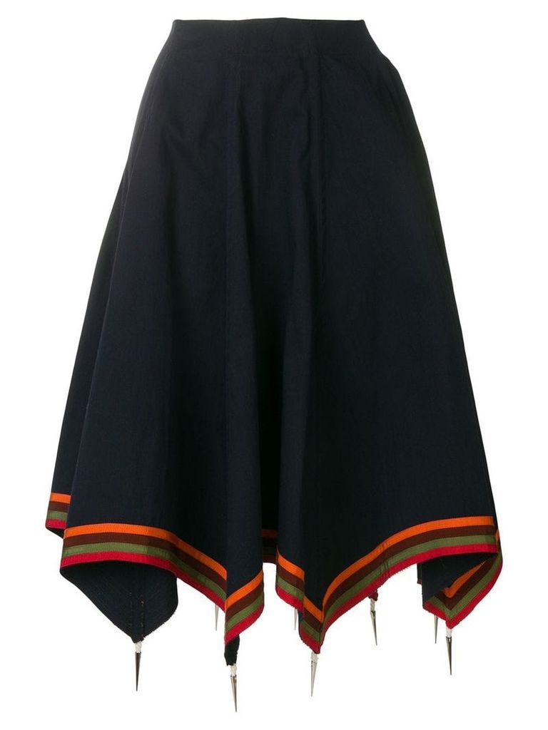 JW Anderson contrast trim asymmetric skirt - Blue