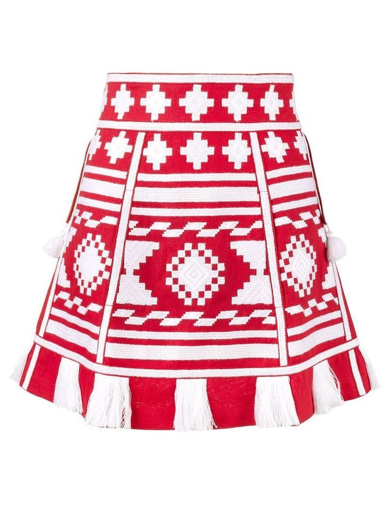 Vita Kin Croatia woven mini skirt - Red