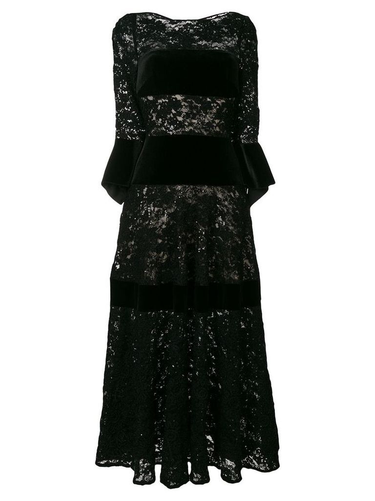 Talbot Runhof sequin lace dress - Black