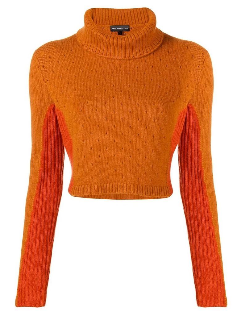 Cashmere In Love cashmere two tone jumper - Yellow