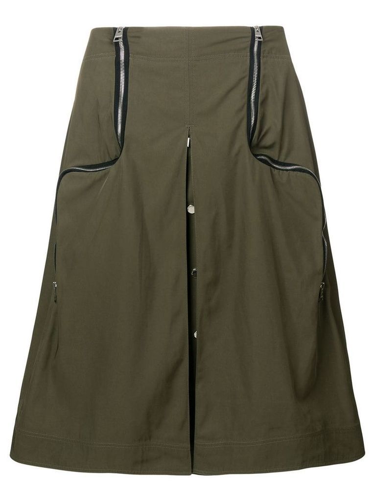 JW Anderson safari two-way zipper skirt - Green