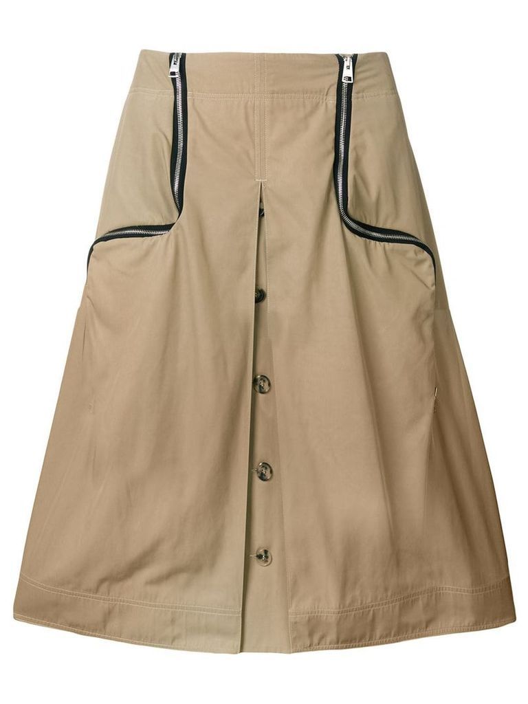 JW Anderson cumin two-way zipper skirt - Brown