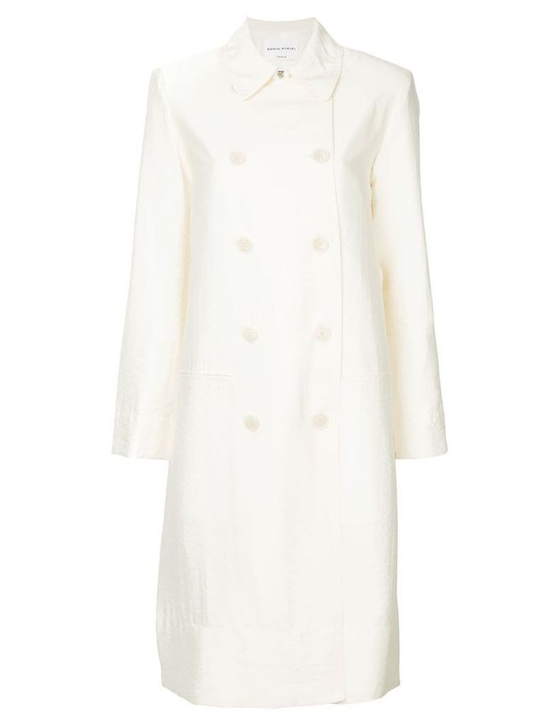 Sonia Rykiel double breasted coat - White