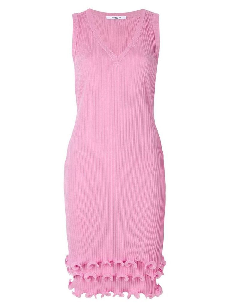 Givenchy frill-trim fitted dress - PINK