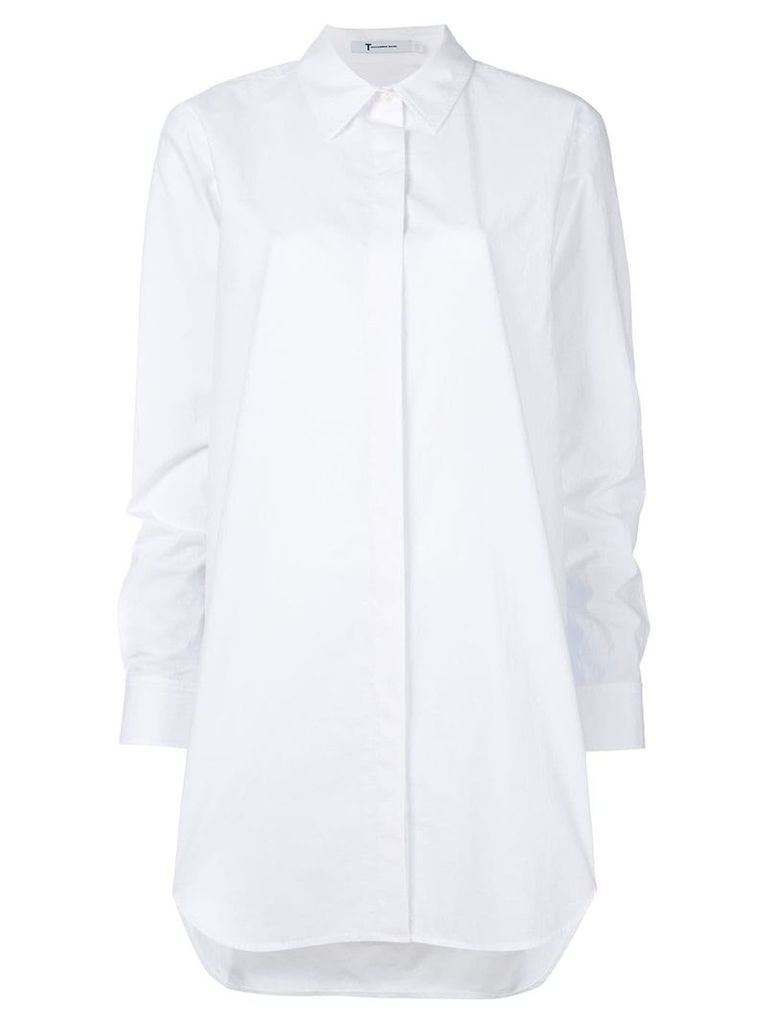 T By Alexander Wang oversized gathered sleeve shirt - White