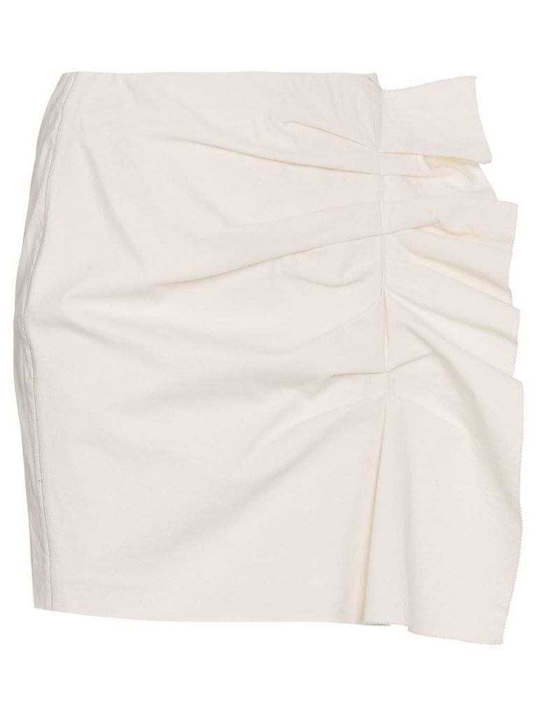 Isabel Marant LeFly Side Frill Pencil Skirt - White