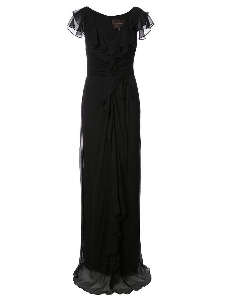 Carolina Herrera ruched detail long dress - Black
