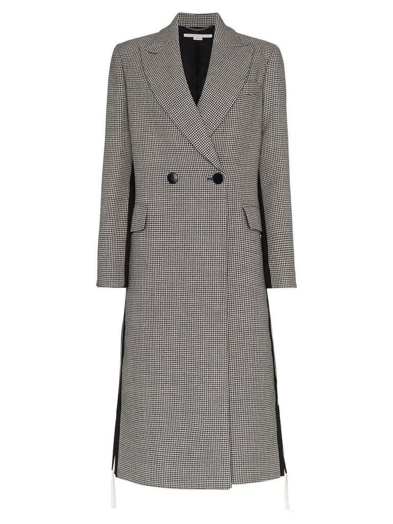 Stella McCartney Chana double breasted houndstooth wool coat - Grey