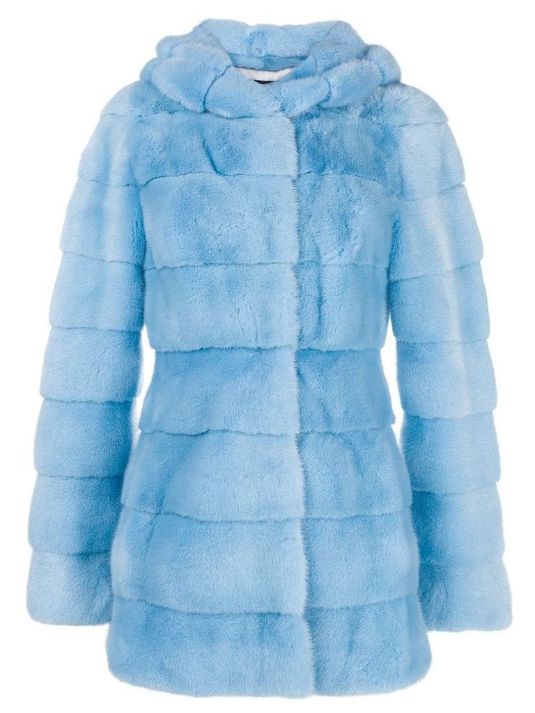 Liska Valencia hood coat - Blue