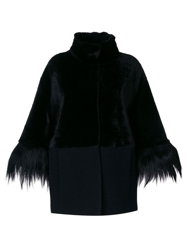 Drome high neck coat - Black