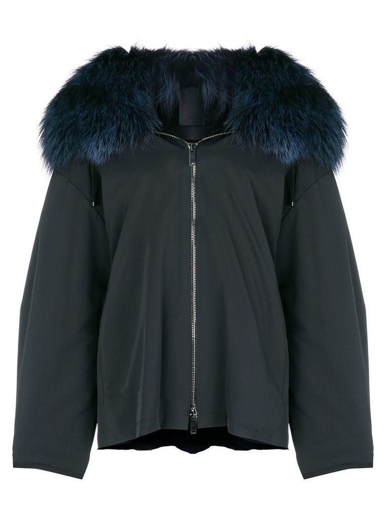 Liska fur hooded coat - Blue