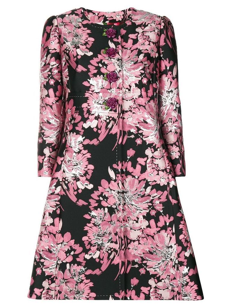 Dolce & Gabbana floral embroidered tailored coat - PINK