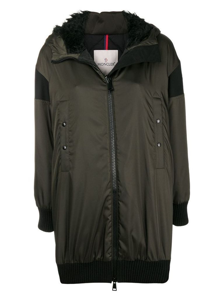 Moncler hooded front-zip coat - Green