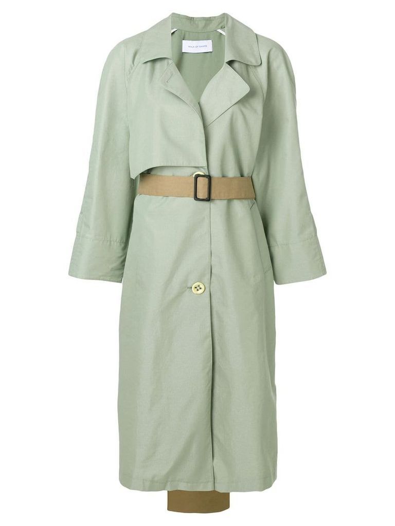 Walk Of Shame contrast tail trench coat - Green