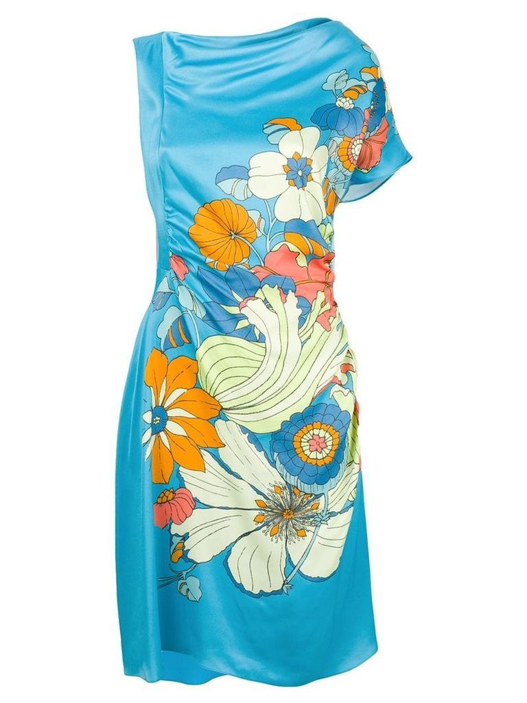 Peter Pilotto floral design shift dress - Blue