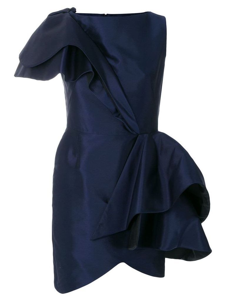 LANVIN asymmetric ruffle dress - Blue