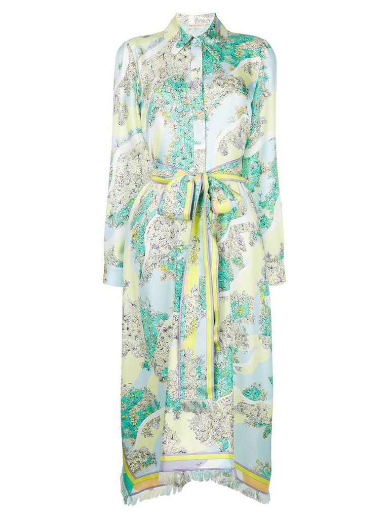 Emilio Pucci floral belted shirt dress - Multicolour