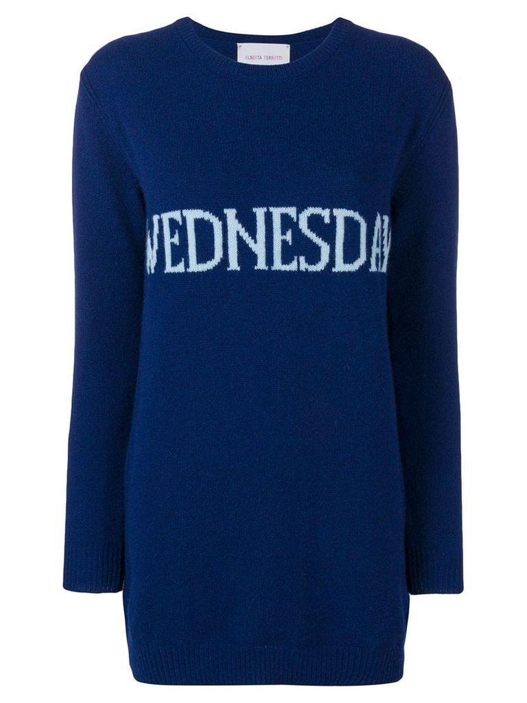 Alberta Ferretti Wednesday sweater dress - Blue