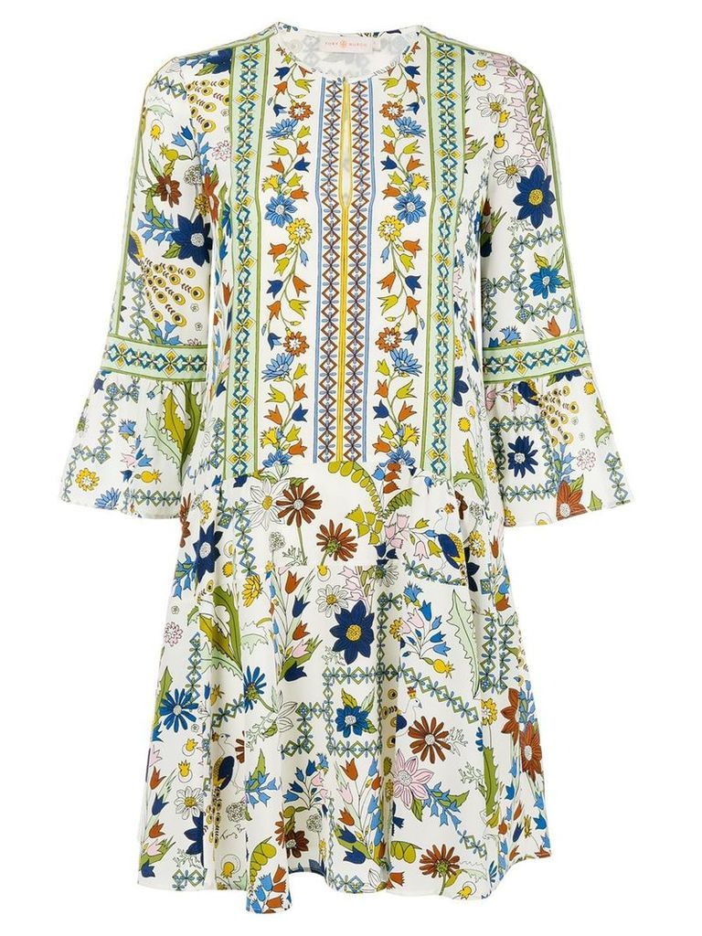 Tory Burch all-over print dress - White